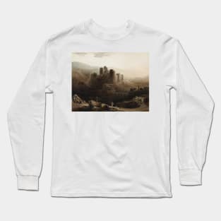 Moonlight - Chepstow Castle by John Martin Long Sleeve T-Shirt